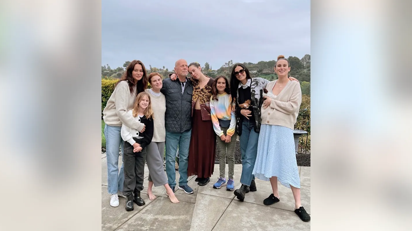Bruce Willis was joined by his family, including his five daughters, to celebrate his 68th birthday in March. (Emma Heming Willis Instagram)
