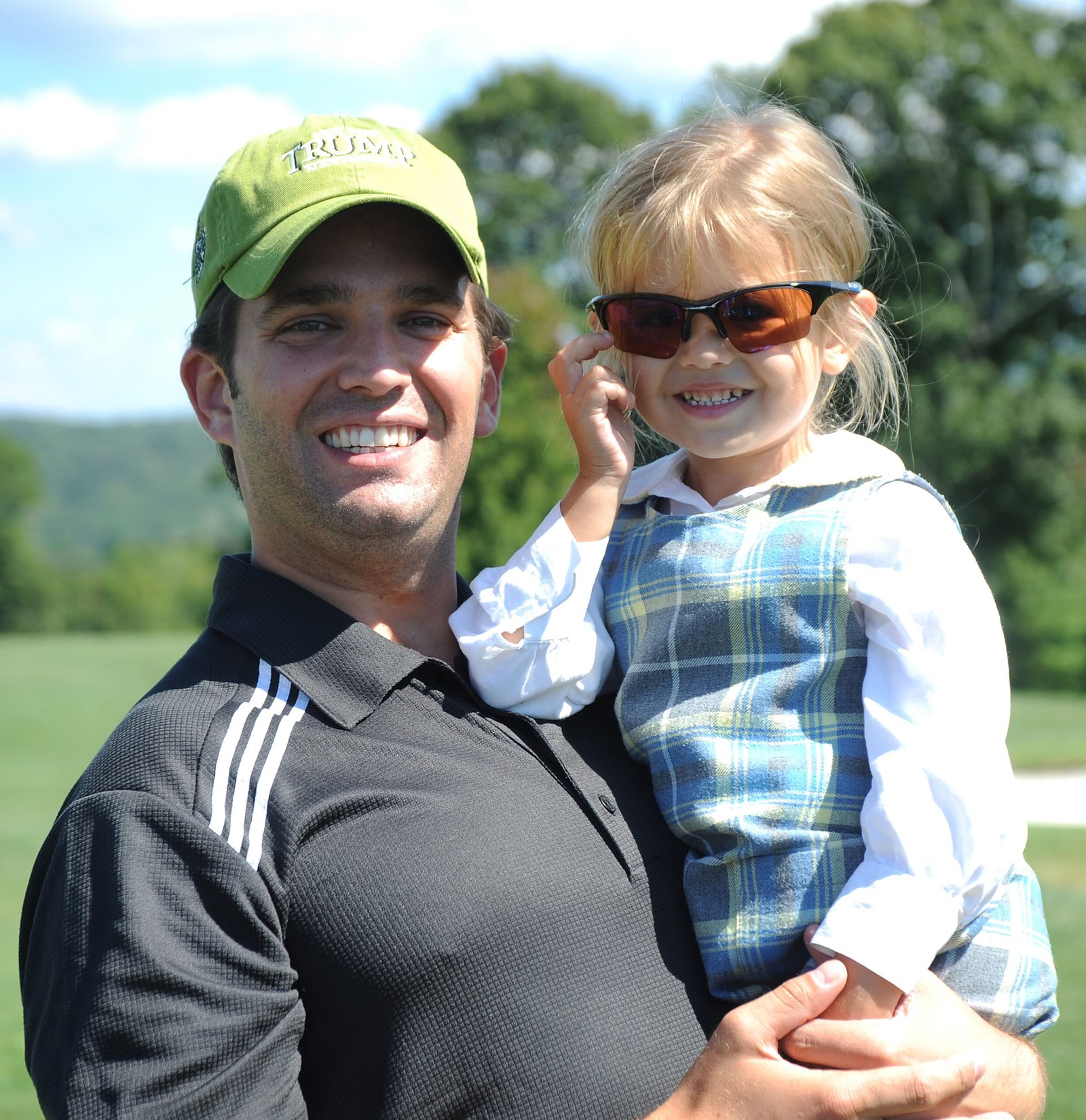 Donald Trump, Jr. and his daughter Kai Madision Trump on September 14, 2010 in Briarcliff Manor, New York
