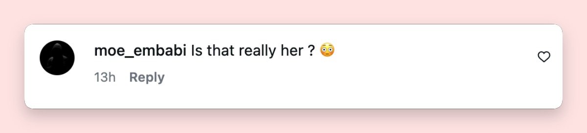 One viewer questioned whether the woman in the video was really Ray, reflecting the surprise shared by many others in the comments.