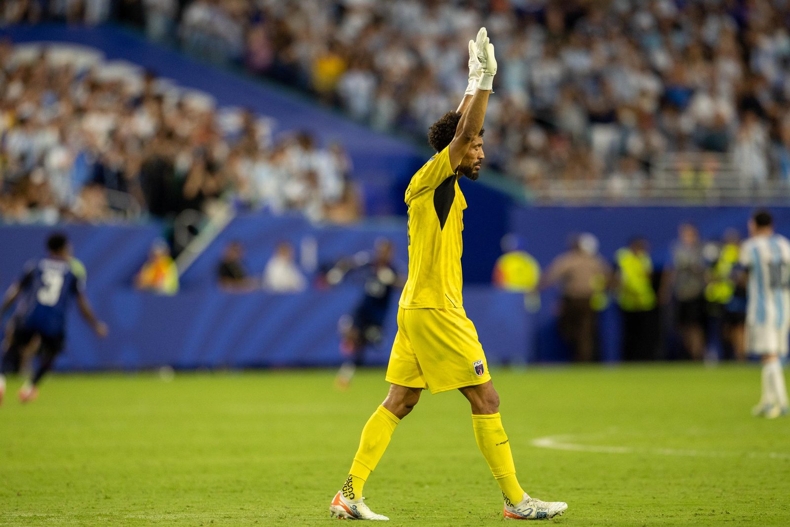 Vozinha during extra time of the FIFA World Cup 2026 Round of 32 match between Argentina and Cape Verde at Miami Stadium on July 3 in Florida.
