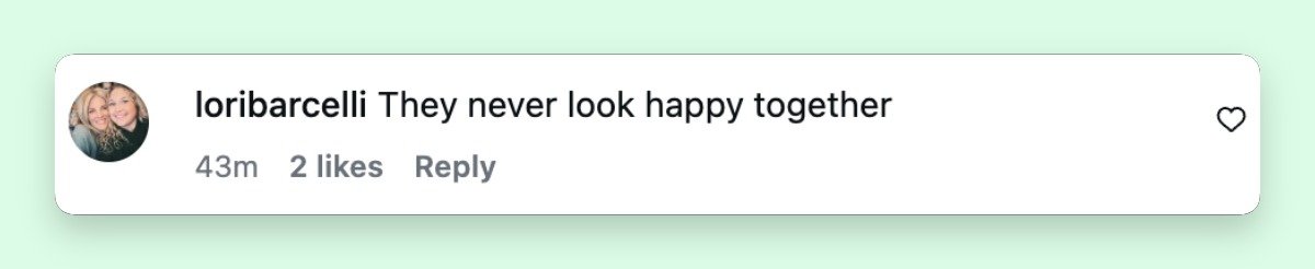 Other commenters speculated about the couple's chemistry, with some interpreting their red carpet expressions as a sign that they looked unhappy together.