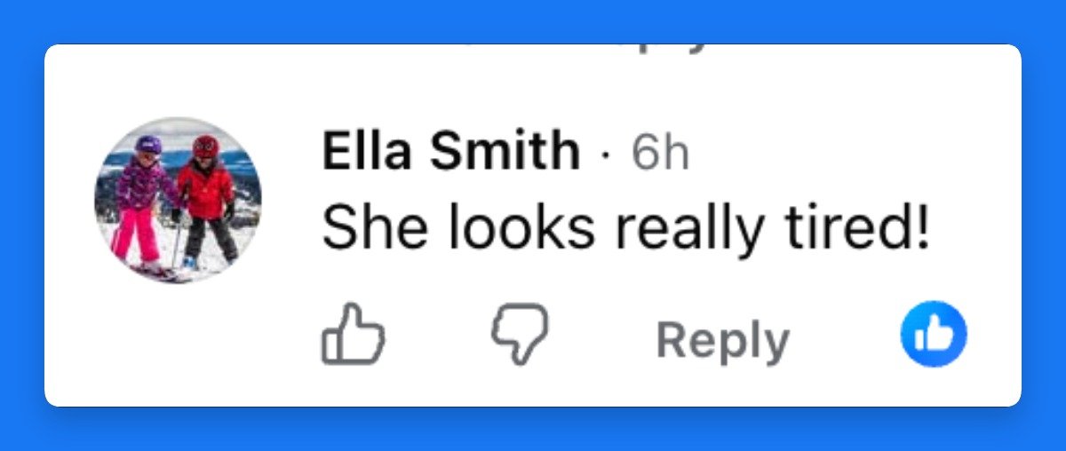 One social media user commented on Katie Holmes' appearance after photos of her outing were shared online.