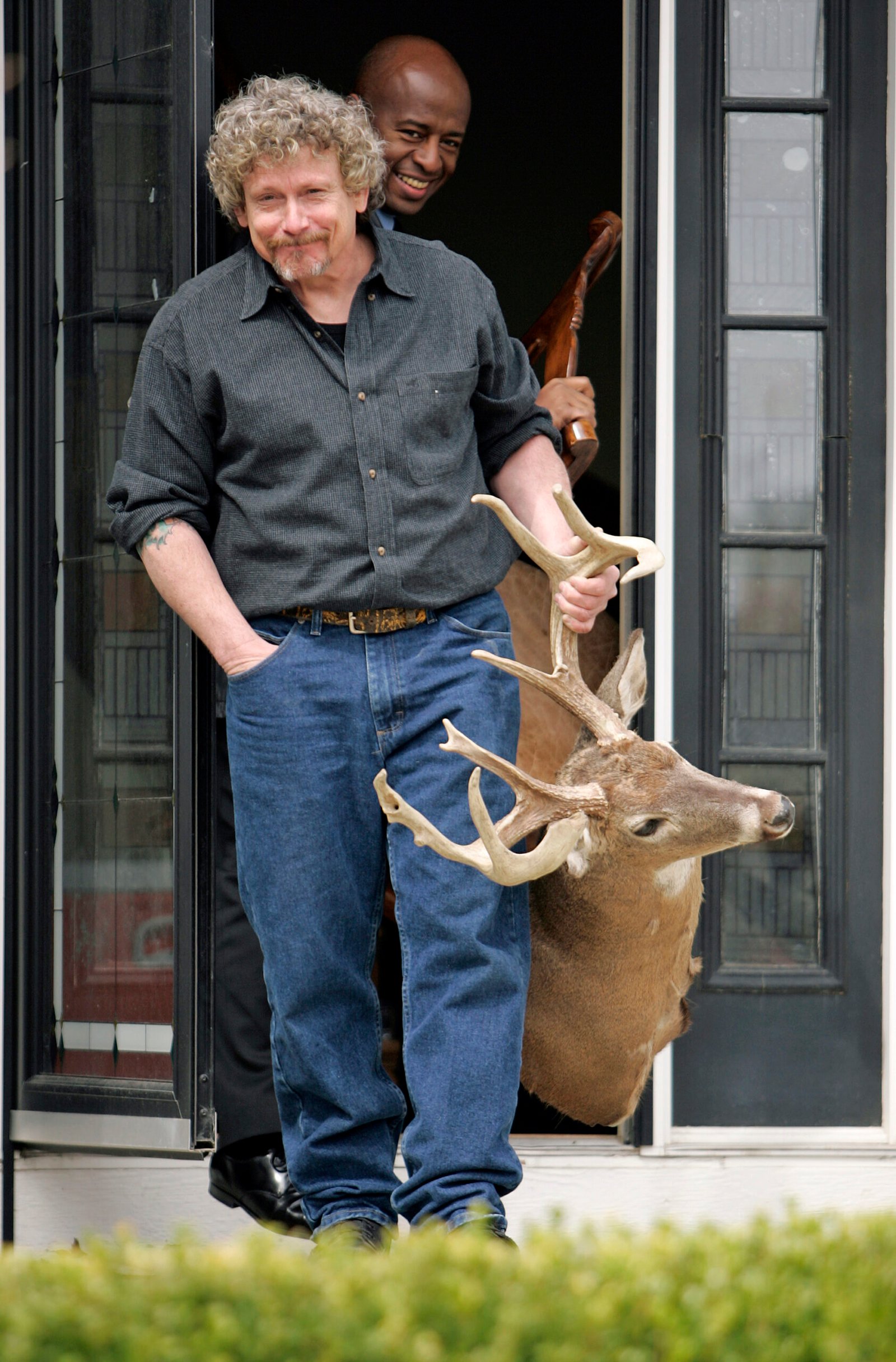 The actor pictured during a garage sale on March 26, 2009, in Olathe, Kansas.