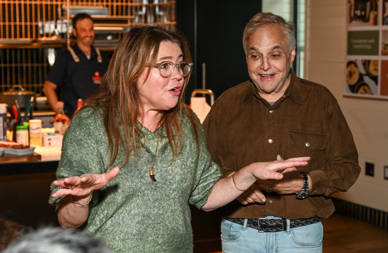 Rachael Ray and Lee Brian Schrager appear at Chef's Corner on October 19, 2025
