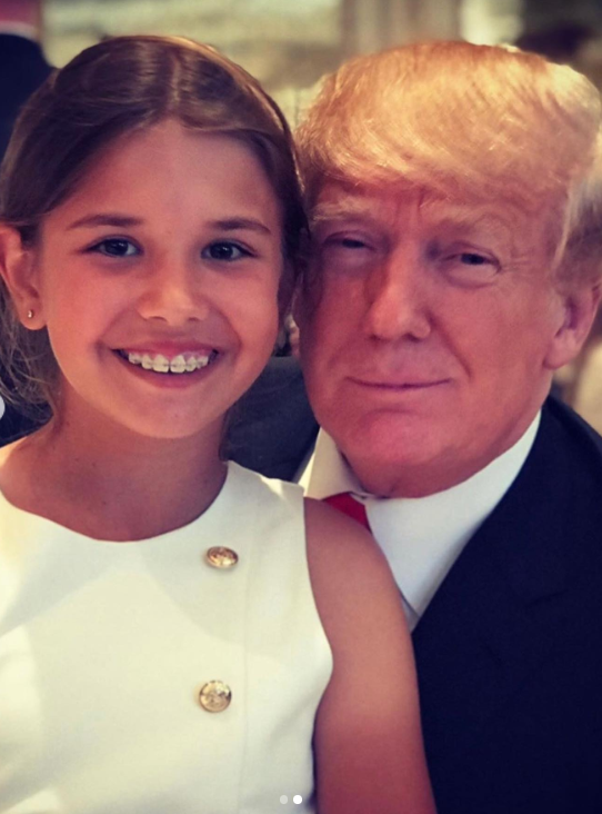Kai Trump with her grandfather, Donald Trump as seen in a photo posted on May 13, 2020