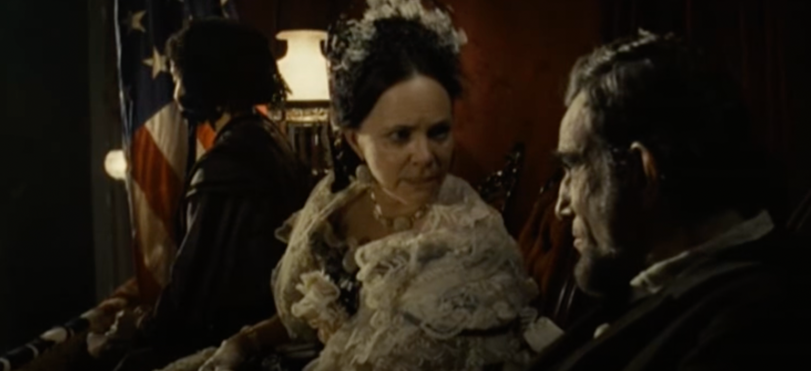 Sally Field appearing as Mary Todd in the movie "Lincoln"